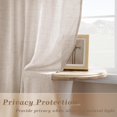 thumbnail image 4 of AIR-Beige Linen Curtains 107 Inches Long for Living Room 2 Panels Set Light Filtering Semi Sheer 107 Inch Window Curtains Luxury Rod Pocket Hook Belt Privacy Boho Farmhouse Linen Drapes for Bedroom, 4 of 4