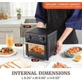 thumbnail image 5 of Elite Gourmet EAF0851B 8.5Qt. Capacity Air Fryer Oven with Time and Temperature Controls, 800-Watts, Includes Recipes, Black, 5 of 8