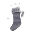 thumbnail image 2 of Embroidered Plaid Fabric Stocking With Faux Fur - Set of 2, 2 of 3