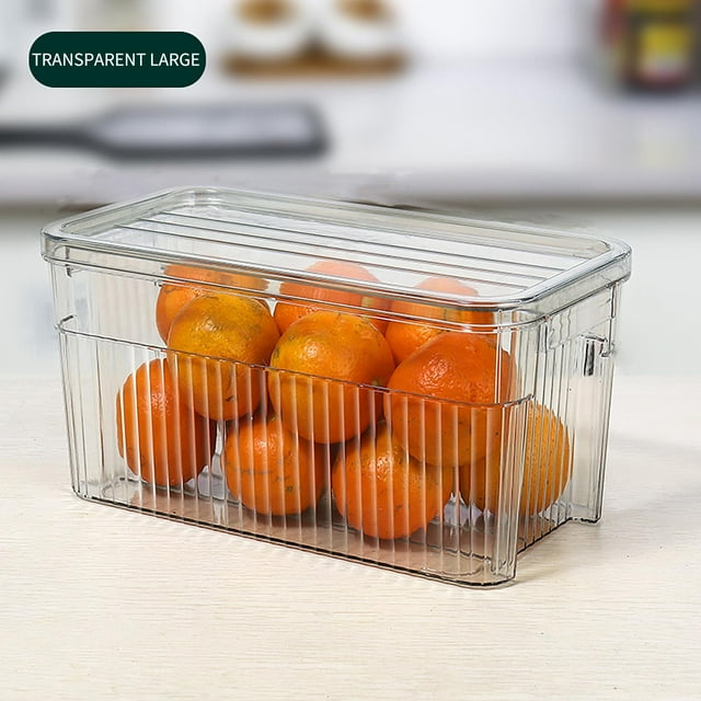 Yhsdtq , Bacs de Réfrigérateur Empilables, Rangement Alimentaire en Plastique Transparent, Poignées Découpées, Organisation de Cuisine, pour Garde-Manger, Comptoir, Lot de 10, Sans BPA, Lavable au Lave-Vaisselle, Gadgets de Cuisine, Ménages