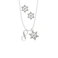 thumbnail image 2 of Delight Jewelry Te Quiero Infinity Sign Silver tone Snowflake Charm Necklace and Stud Earrings, 2 of 4