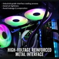 thumbnail image 5 of Dracaena AIO CPU Cooler, Color Change Remote, 120mm Radiator, ARGB PWM Fans Quiet less than 27DBA, Compatible with AMD AM5/AM4-Intel LGA 1700/1200/115X, Leakproof Technology, High Flow Pump, Black, 5 of 6
