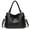 Black, variant on KALUNMA Genuine Leather Hobo Bag for Women Large Tote Shoulder Handbag Satchel for Laptop Work Ladies