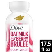 Dove Plant Milk Cleansing Body Wash Oat Milk & Berry Brulee, 17.5 fl oz
