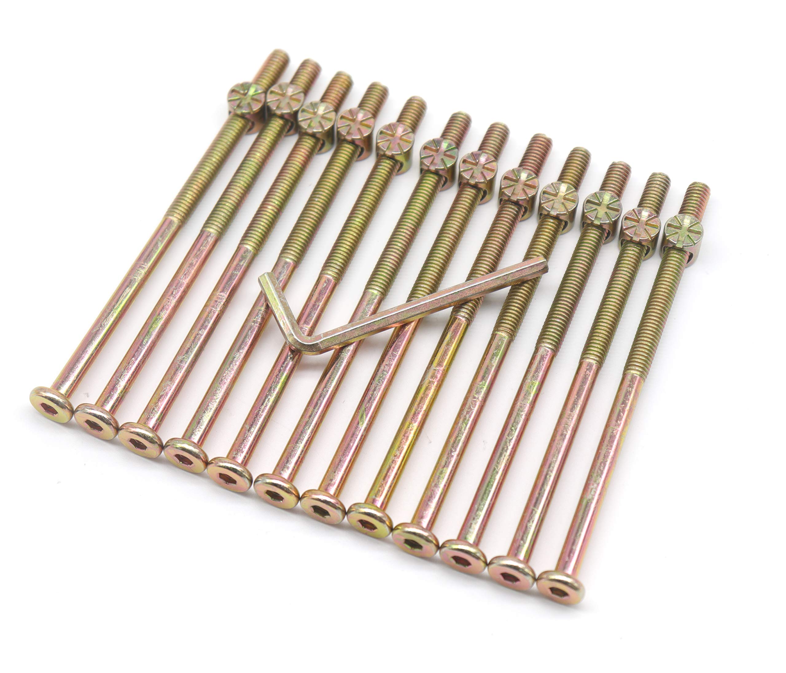 Bunk Bed Bolts, binifiMux 12Pack M6 x 110mm Hex Key Drive Socket Cap