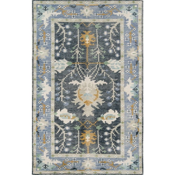 Momeni Traditional Rectangle Area Rug, Aqua, 2' X 3'