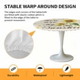 thumbnail image 2 of Elastic Fitted Round Tablecloth, Sunflower Waterproof Stretch Table Cover for 55"-60" Tables, Vintage Botanical Washable Outdoor Tablecloths for Patio, Picnic, Camping, 2 of 9