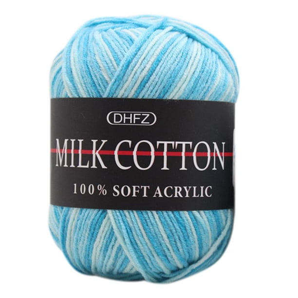 Worallymy 50g/bola hilo colorido de 3 capas hecho a mano bufanda almohada manta tejido de ganchillo hilo de algodón de leche suave Worallymy JD735803359