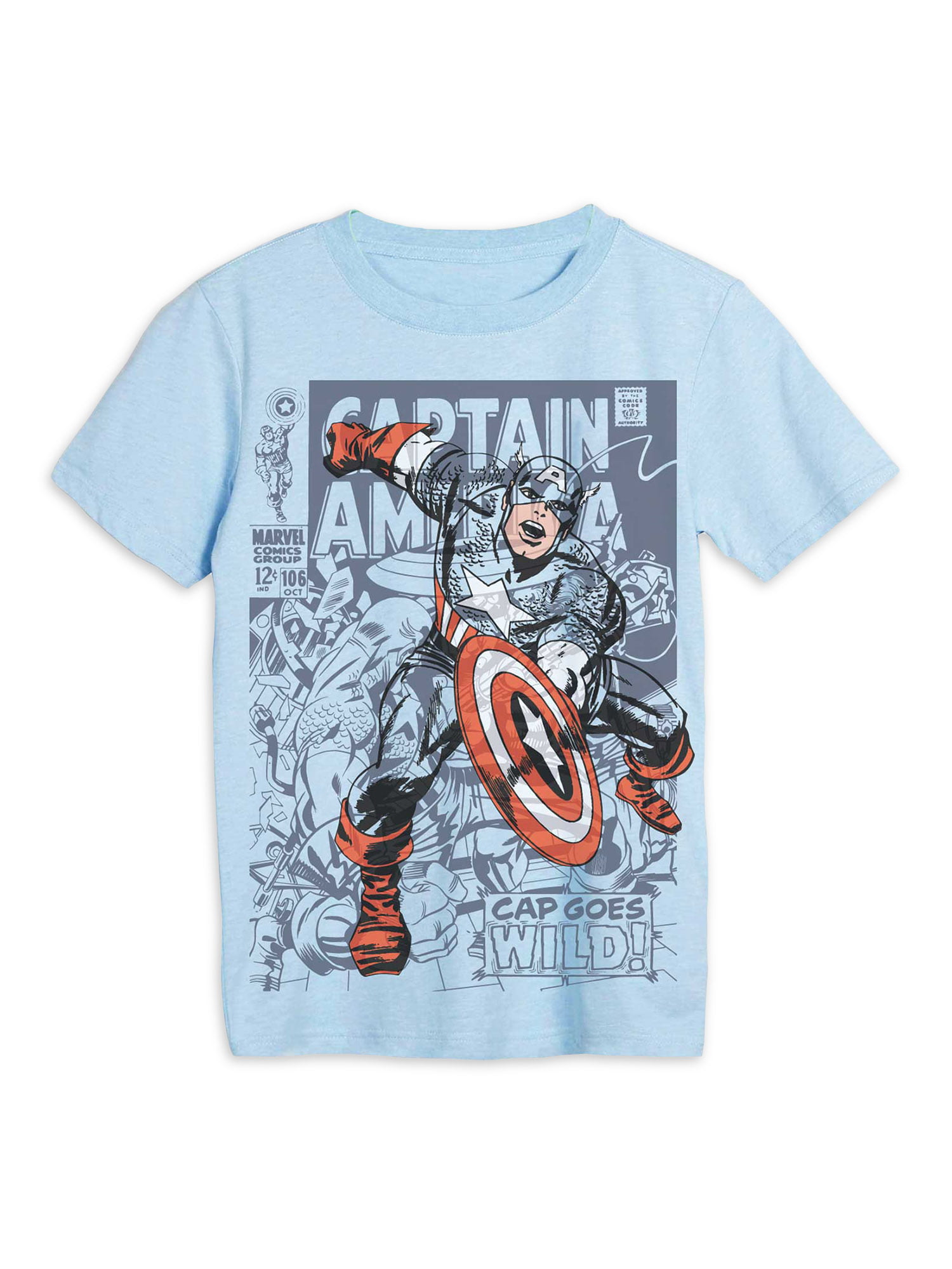 Sizes T-Shirt, Boys 4-Pack, The 4-16 Comics Graphic Avengers