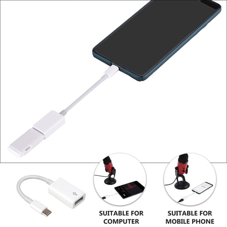 SEWCHICS USB to USB-C Adapter with OTG Function, , Compatible with Phone and Tablet, 1 Pack