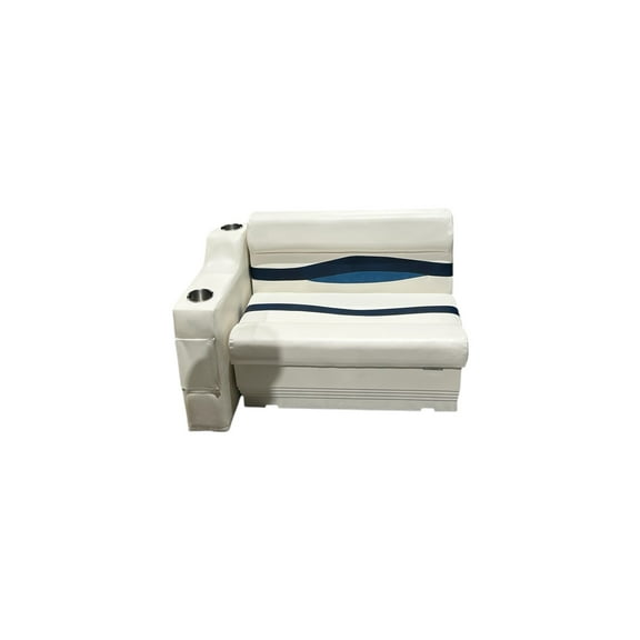 Horizon Manufacturing Elite Pontoon Furniture Set 3 PC Elite 010 White/Navy/Blue