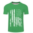 thumbnail image 2 of Gephdiin Graphic Tees Mens T-Shirts Men T Shirt Independence Day 3D Digital Printing Casual Basic Tee Tops Graphic Tees Men Mens Shirts Polyester Green 5Xl, 2 of 3