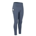 thumbnail image 3 of Bigersell Women's High Waist Pants Full Length Pants Ladies High Waist Sports Pants Yoga Fitness Skin-friendly Nude Double-sided Hip-lifting Sports Trousers Ladies' Low Pro Pants, 3 of 3