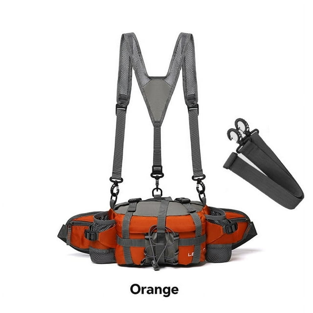 Outdoor Sports Vest Waist Bag, Hiking & Cycling & Climbing Storage Bag, Versatile Travel Mountaineering Fanny Rucksack Backpack