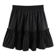 thumbnail image 3 of Women's High Waisted A Line Mini Skirt Flowy Tiered Boho Summer Casual Fashion Skirt for Wedding Party and Daily Wear, 3 of 3