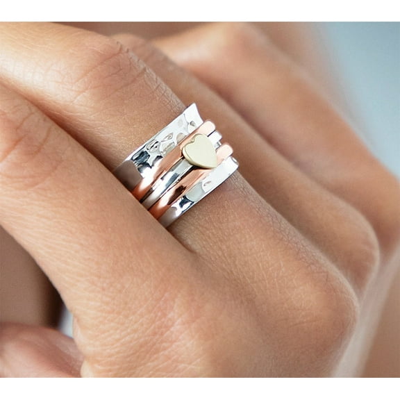 Rotary Decompression Love Ring Boho Style