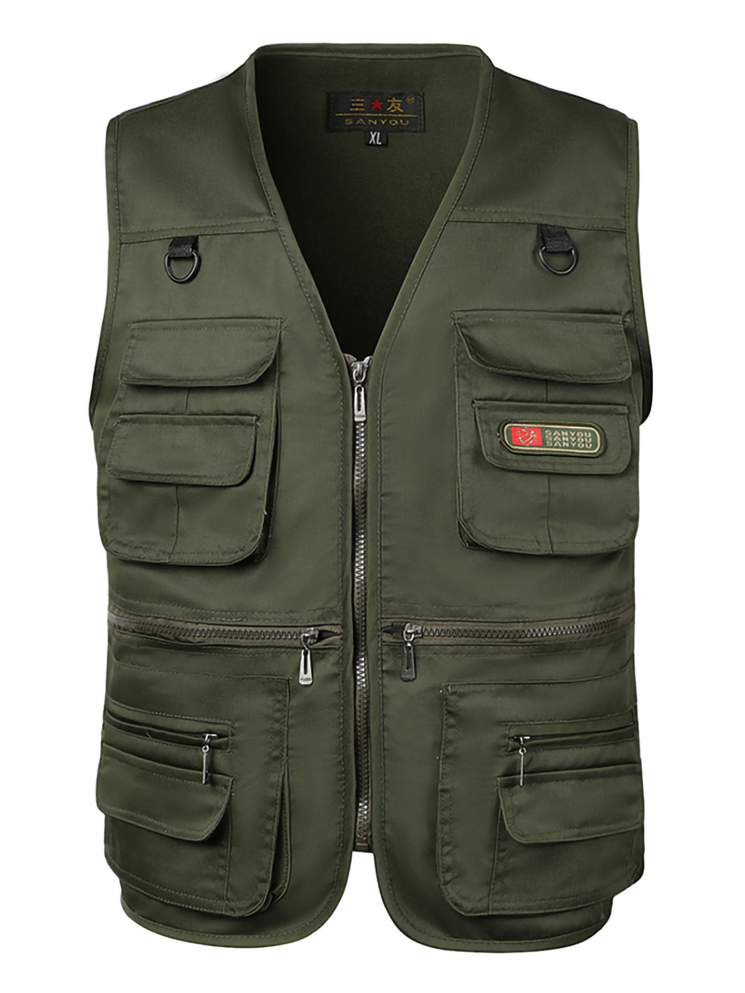 Men's Fishing Multi-Pocket Utility Vest Shooting Hunting Waistcoat Jacket Top 