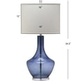 thumbnail image 5 of SAFAVIEH Mercury 34.5 in. H Solid Glass Table Lamp, Blue, 5 of 7
