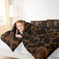 thumbnail image 3 of Erosebridal Women Cheetah Printed Full Size Comforter Sets,Watercolor Aesthetic Letter P Initial Print Bedding Sets For Adults,Black Reversible,3 Pieces, 3 of 7
