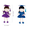 Purple&Blue Graduation Girl Doll#3, variant on 2PC Personalized Graduation Doll Plush Keepsake Gift for Kindergarten High School and College Graduate Girls Class of 2026 Purple&Blue