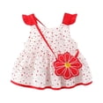 thumbnail image 2 of DPTALR Robe d'Été Colorée Petite à Fleurs pour Tout-Petit Enfant Bébé Fille + Petite Sacoche, 2 of 9