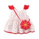 thumbnail image 2 of Vestido floral pequeño de verano para niña pequeña y bebé de Herrnalise, color liso, + cartera pequeña, 2 of 8
