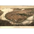 thumbnail image 1 of 24"x36" Gallery Poster, birdseye view map of Boston 1877, 1 of 1