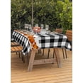 thumbnail image 2 of Outdoor Tablecloth with Umbrella Hole and Zipper, Fall Rectangle Table Cloth 60x84 Inch Waterproof Tablecloth, Thanksgiving Orange Pumpkin Maple Leaves Checkered Picnic Table Cover for Patio Camping, 2 of 7