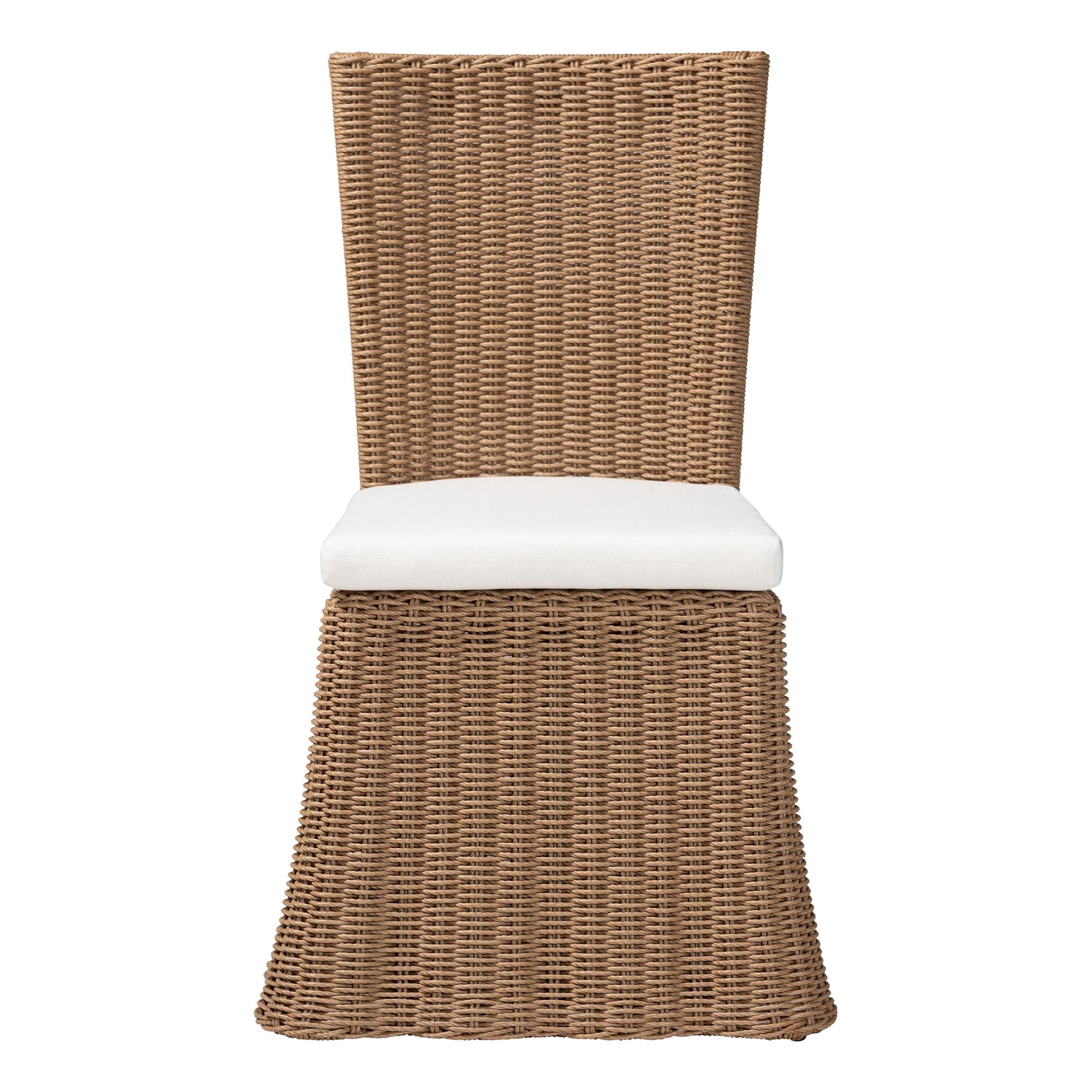 bali & pari Serge Boho Dining Chair, Dining Height 18", Light Brown
