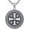 C01-Silver, variant on Jerusalem Cross Necklace 925 Sterling Silver Christian Jewelry for Men, w/Stainless Steel Chain 22 + 2 Inch