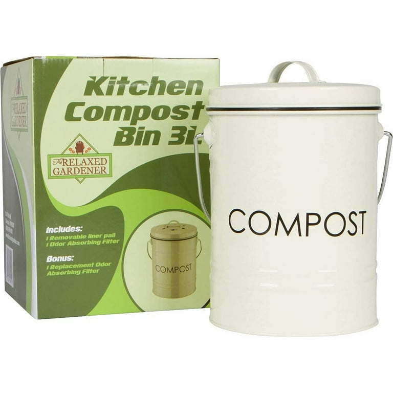 Classic Countertop Compost Bin, by Kilner - 2 Colors; Cream & Grey. on  Food52
