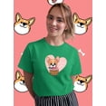 thumbnail image 2 of Cute Corgi In A Basket T-Shirt Women -Image by Shutterstock, Female Small, 2 of 4