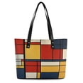 thumbnail image 2 of Mondrian Inspired（9） Woman Leather Handbags Large Tote Bag Fashion Portable Handbags With Zipper, 2 of 7