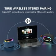 JYX Waterproof Bluetooth Speaker 30W Stereo Portable with Deep Bass, DJ Lights, TWS, Water-Resistant, TF Card, USB, 6-8H Playtime