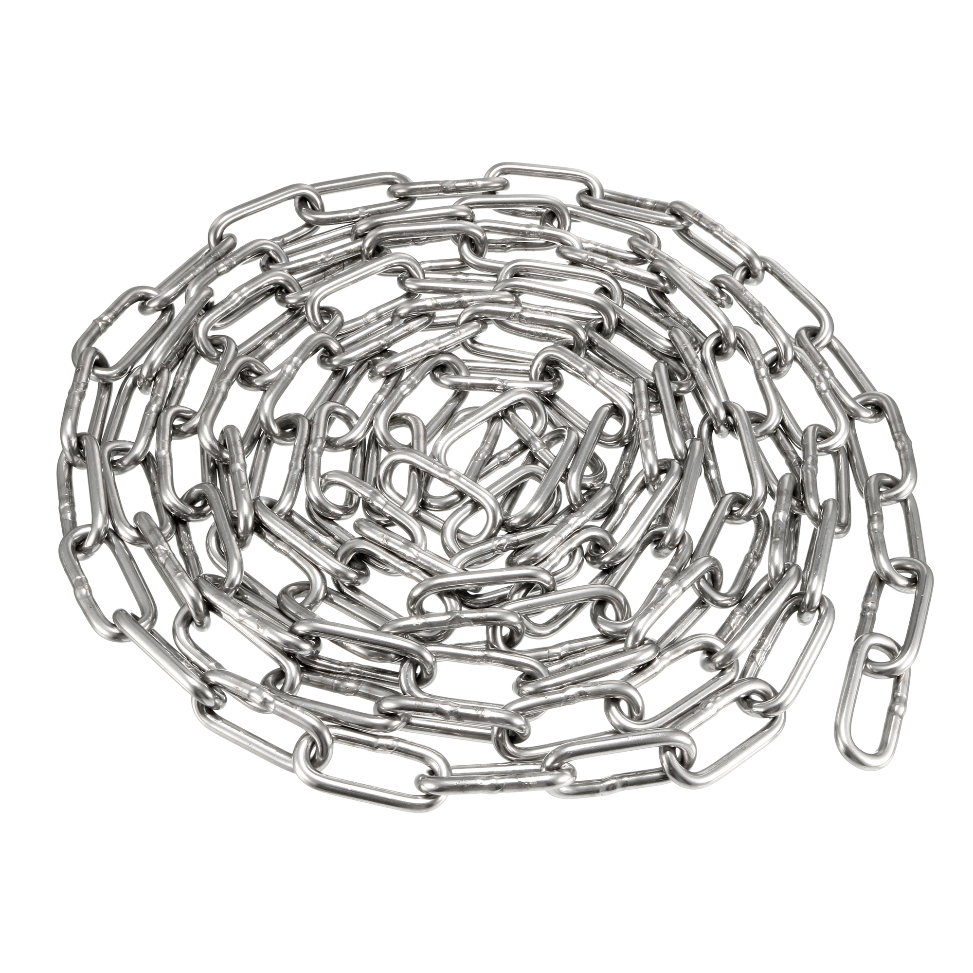 Stainless Steel 304 Hardened Proof Coil Chain 9.84Ft Long 4mm Thickness