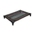 thumbnail image 3 of Cama elevada para perros con patas antideslizantes y transpirable para gatos y mascotas pequeñas y medianas. Marrón oscuro, 3 of 9