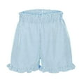 thumbnail image 7 of Stephy Striped High Waisted Casual Shorts for Women's Summer New Hot Pants Versatile Wide Leg Pants, Blue, XXL, 7 of 7