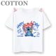 thumbnail image 3 of 2024 Disney Anime Stitch Moda Verano Niños Múltiples Dibujos Animados Algodón Camisetas Cuello Redondo Casual Manga Corta Estampado Patrón, 3 of 5