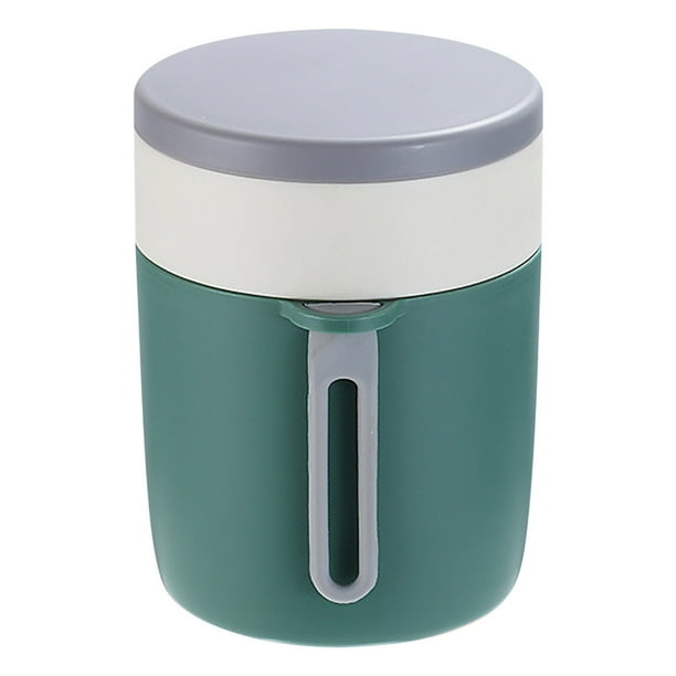 XWSHYW Cucharas Taza de Desayuno de Acero Inoxidable 304, Taza Aislada con Tapa, Cuchara, Taza de Leche de Gran Capacidad, Taza de Gachas para Desayuno, Taza de Sopa, Taza de Avena