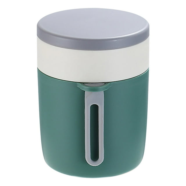 Fiudx Taza de Desayuno de Acero Inoxidable 304, Tapa Aislante, Cuchara Integrada para Mayor Comodidad, Gran Capacidad, para Leche o Sopa, Conserva El Calor de 1 a 3 Horas, Color Azul Cielo, Verde, Az