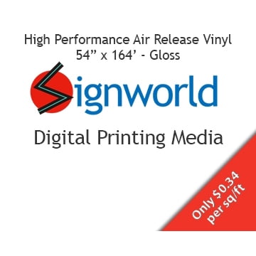 Signworld High Performance Vinyl Wrap Film with Air Release 54