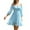 Light Blue, variant on I2CRAZY Women's Off Shoulder 1/2 Sleeve Casual Ruffle Dress-XL,Light Blue