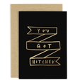 thumbnail image 1 of Tarjeta de boda Old English Co. You Got Hitched con foil dorado, 1 of 7