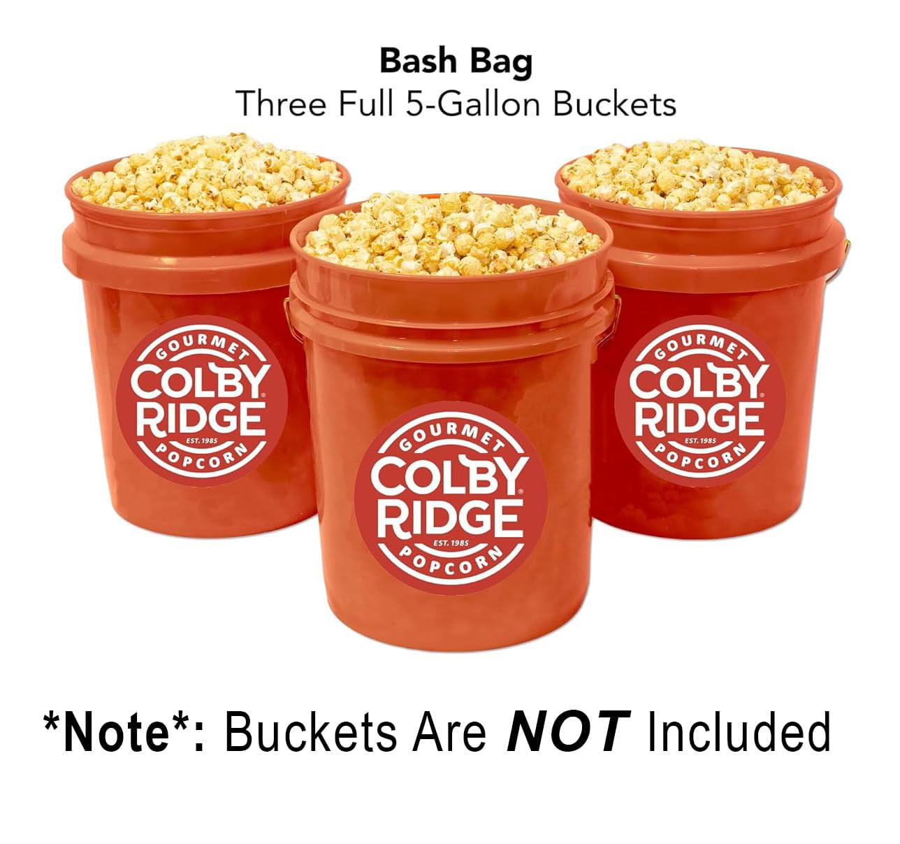 Colby Ridge Fluffy White Gourmet Craft Popped Gluten Free Popcorn Bulk Sized Large Gift Bash Bags (Bulk 18 Gal. 288 Cups.) (Fluffy White)