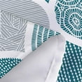 thumbnail image 3 of Teal and Grey Bohemian Shower Curtain for Bathroom, Gray White Bohemia Chic Fabric Geometric Pattern Shower Curtains Set, Modern Paisley Restroom Decor Accessories with Hooks 72X72Inches, 3 of 6