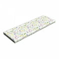 thumbnail image 1 of Ladybug Bench Pad, Butterfly Soft Toned Blossom Flora Daisy Aster Bluebell Chamomile Clover Petals, HR Foam Cushion with Decorative Fabric Cover, 45" x 15" x 2", Multicolor, by Ambesonne, 1 of 3