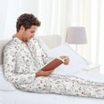 thumbnail image 6 of Sikiie Funny Chicken Mens Pajama Set, Soft Warm Long Sleeve Sleepwear, Cozy Button-Down Pjs for Men-Medium, 6 of 7