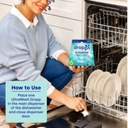 Dropps Dishwasher UltraWash Detergent Pods, Biobased, Lemon Citrus, 48 Ct