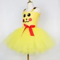 thumbnail image 5 of Disfraz de monstruo de bolsillo Pikach para niñas, vestido de tutú de dibujos animados amarillo, disfraces de Anime para Halloween, vestido de fiesta de carnaval para niños, 5 of 5