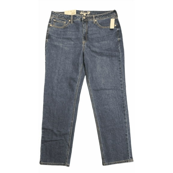 Seven Ladies High Rise Slim Straight Jean (Birch, 14)